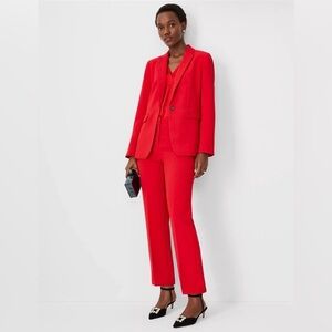 NWT Ann Taylor high rise pencil pant fluid crepe jubilee red size 6 petite